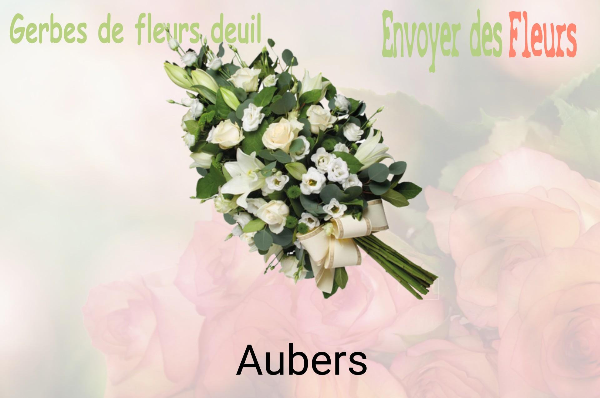 Gerbe de fleurs de deuil livrée à Aubers